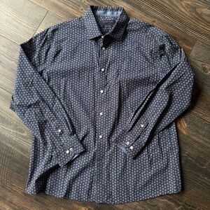 Tommy Hilfiger Navy Geometric Button Down Shirt